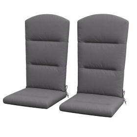 Comfy Adirondack Chair Cushion Set Gray with Ties for Outdoor Seat & Back Support