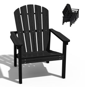 HDPE Stackback Adirondack chair, 1Pack (Color: Black)