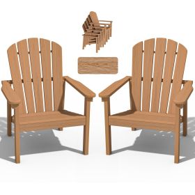 HDPE Stackback Adirondack chair, 2 Pack (Color: Teak)